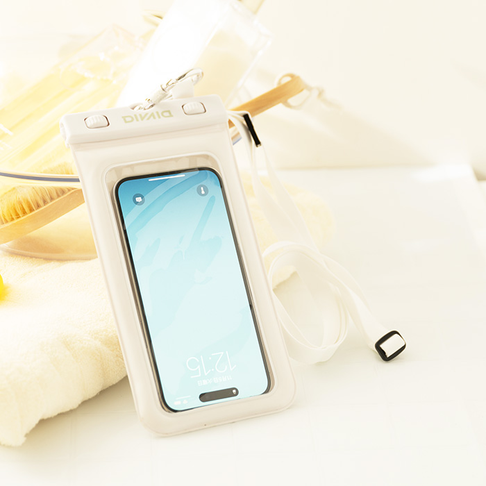 [各種スマートフォン対応]DIVAID フローティング防水ケース ワイドサイズ ショルダーストラップ