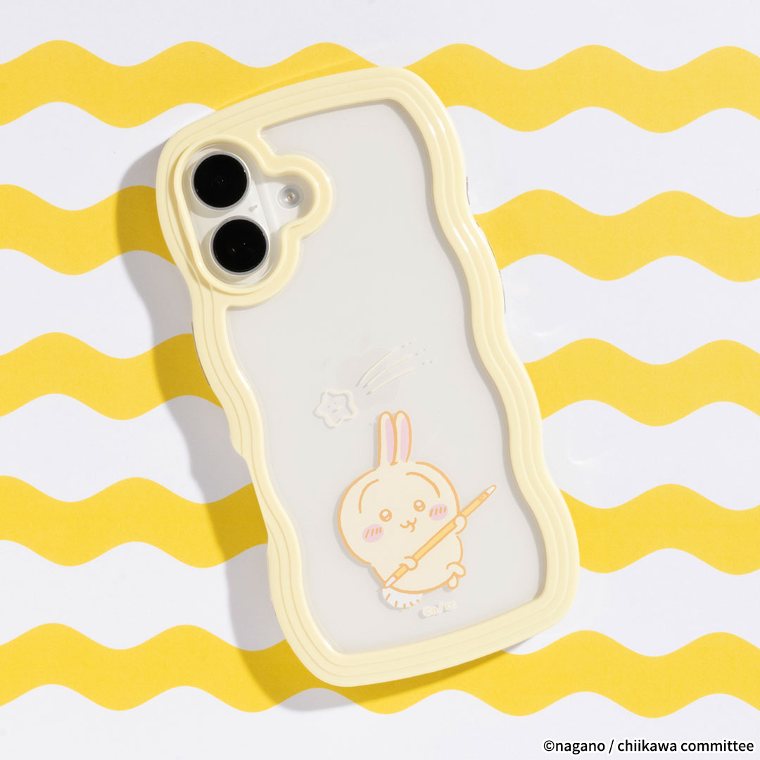 [iPhone 15/14/13専用]ちいかわ うねうねケース(ピンク/ちいかわ)