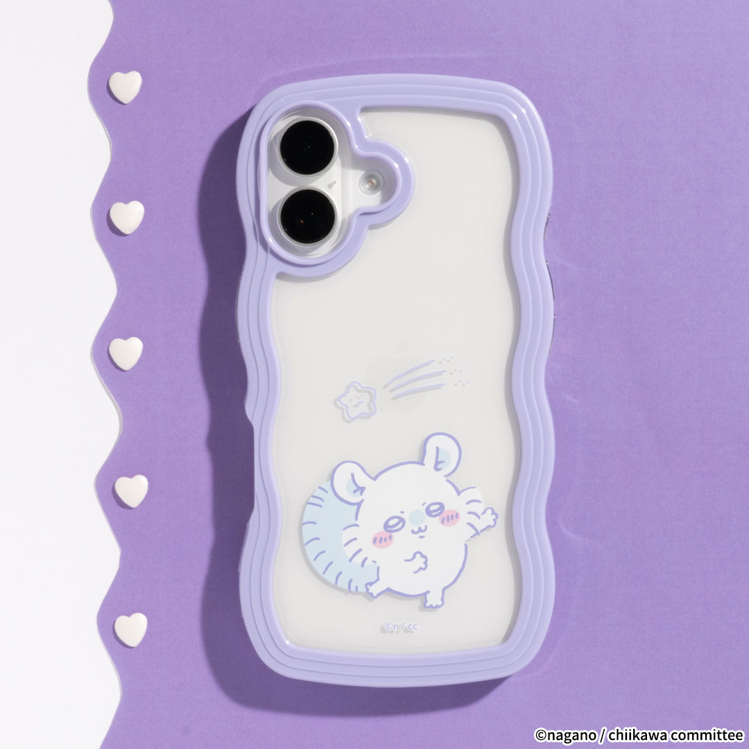 [iPhone 15/14/13専用]ちいかわ うねうねケース(ピンク/ちいかわ)