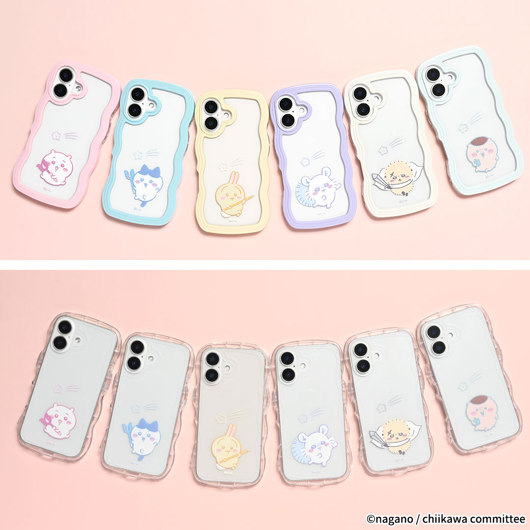 [iPhone 15/14/13専用]ちいかわ うねうねケース(ピンク/ちいかわ)