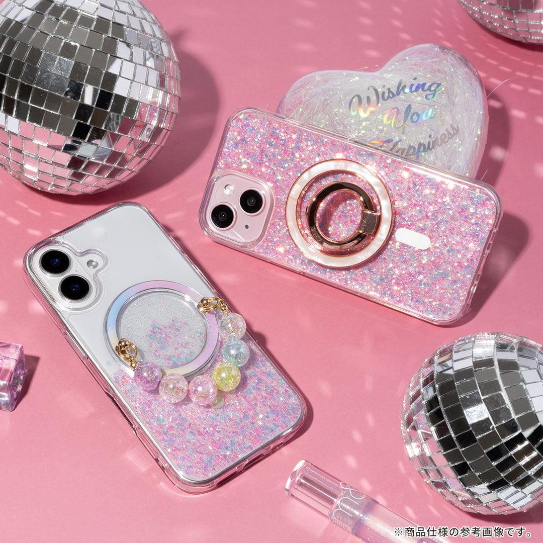 使うたび、気分もキラめく。twinkle Magsafe対応 グリッターケース。