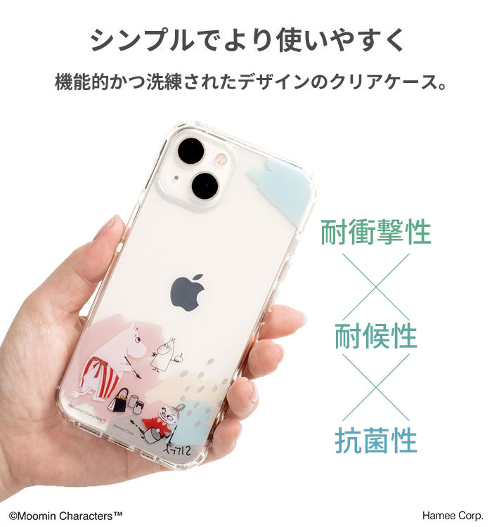 familiar ×COVERARY iPhone13mini ケース iPhone13mini ケース クリア幸運 四葉のクローバー スマホケース