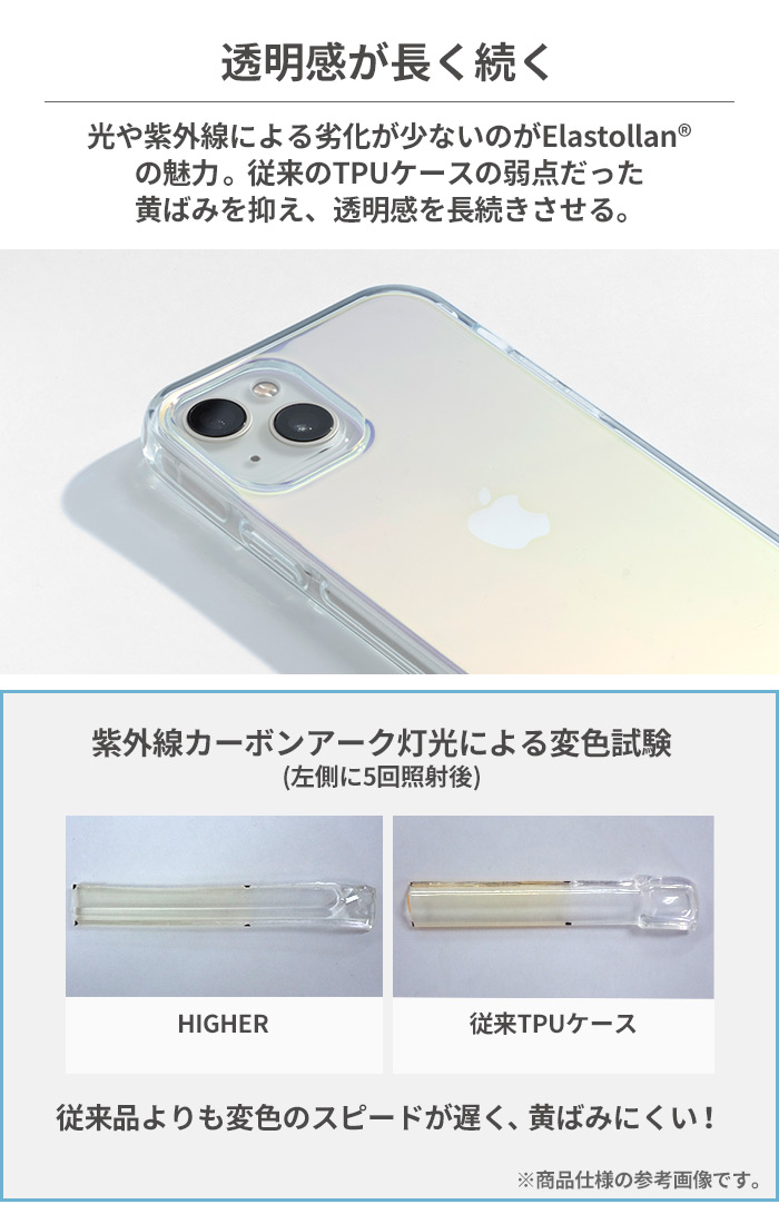 iPhone13Pro ケース ブルー 光で色が変わる ハードケース