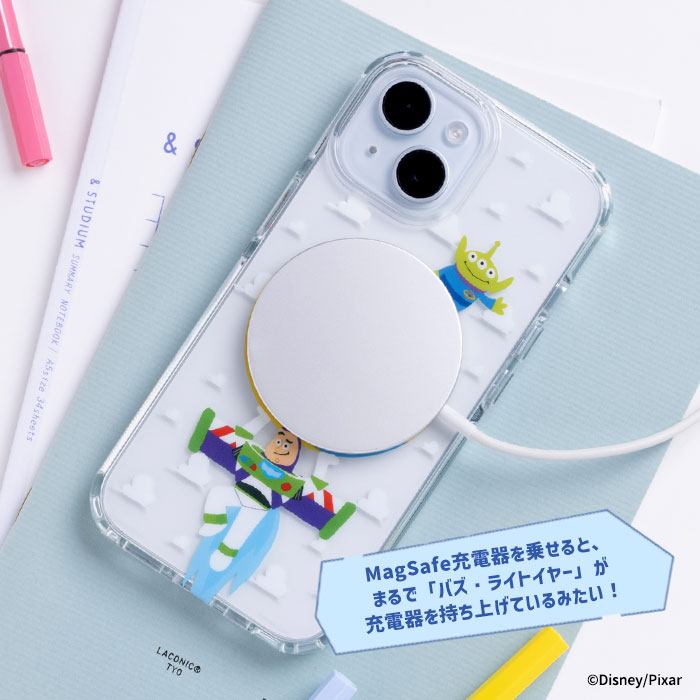 [iPhone 15/14/13専用] ディズニーキャラクター HIGHER MagSafe対応 ハイブリッドケース