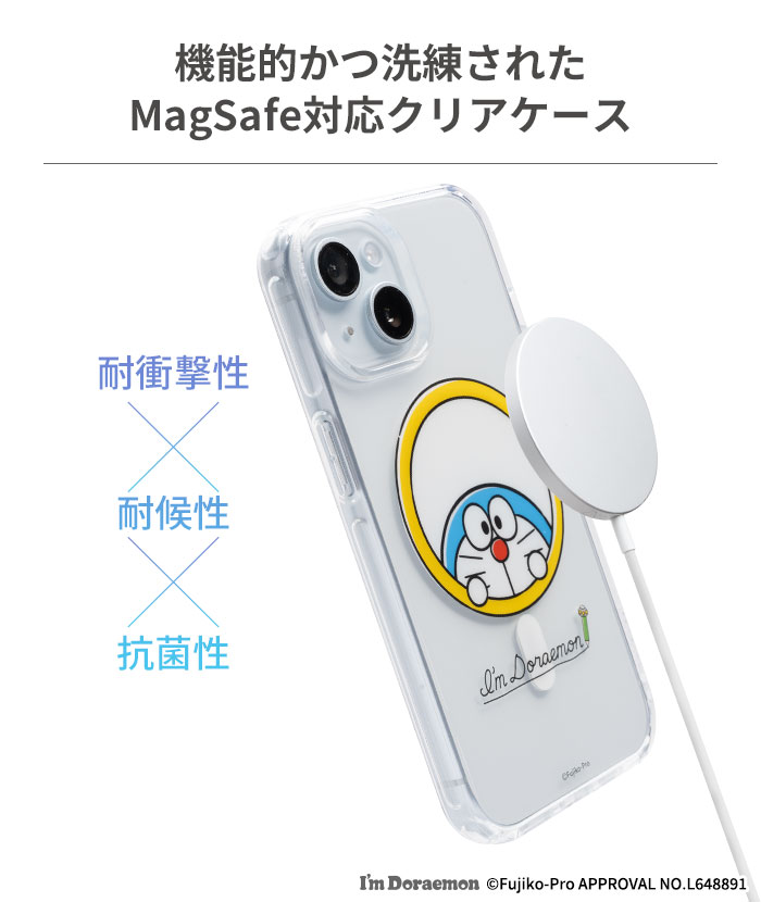 iPhone 15 14 13 ケース ドラえもん magsafe対応 アイフォン15