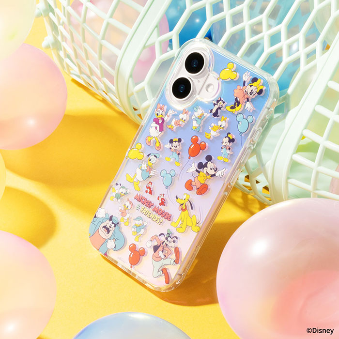 【Disney】US Disney Parks ミキフレ コミック柄 iPhoneケース Disney】US Disney Parks ミッキー＆フレンズ iPhoneケース