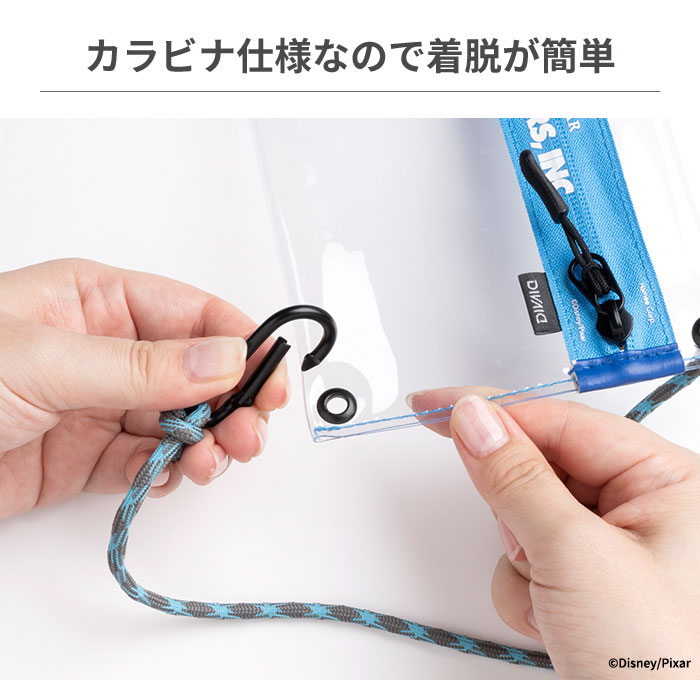 [各種スマートフォン対応]ディズニーキャラクター DIVAID クリアサコッシュ(