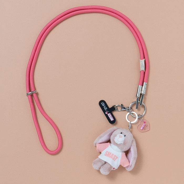 NICI×SMAST スマートフォンストラップ ライオン ピンクピッグ NICI × SMAST/ニキ × スマスト NICI × SMAST バンダナ ぬいぐるみ