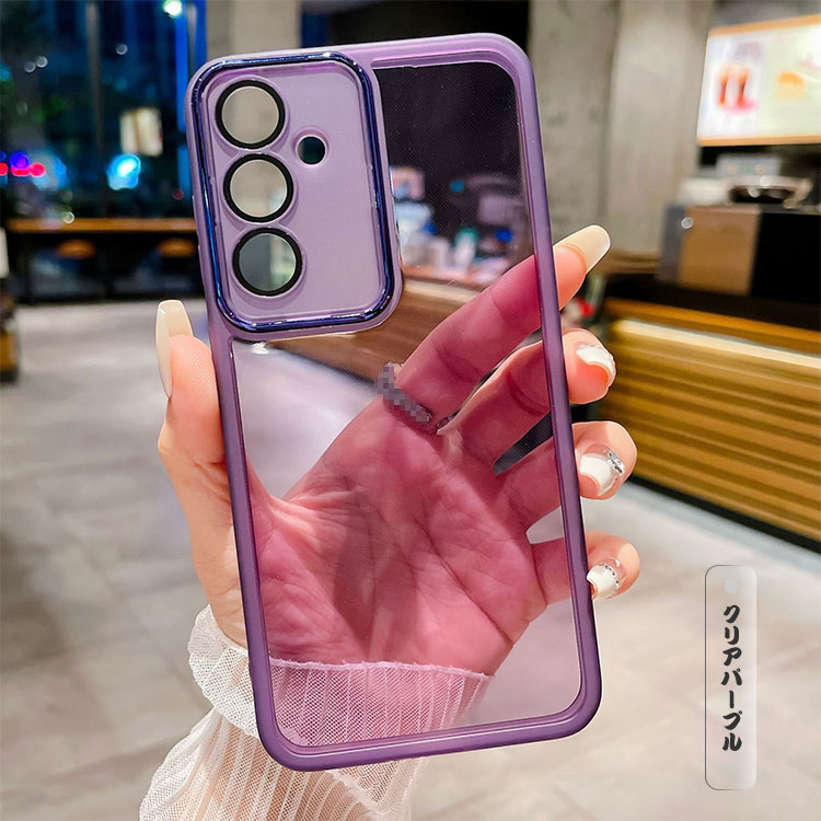 Galaxy A36 5G ケース TPU 耐衝撃 クリア カバー カメラ保護あり