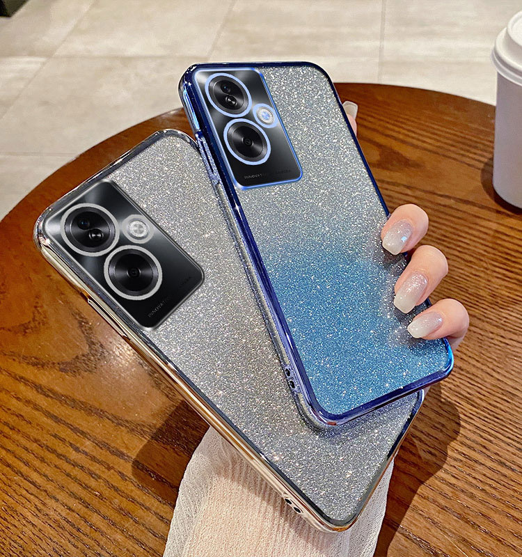 OPPO A79 5G 耐衝撃 ケース メッキ きらきら グリッター かわいい TPU ソフトケース グラデーション お洒落 シンプル オッポ A79 5G ストラップ穴 |  | 02