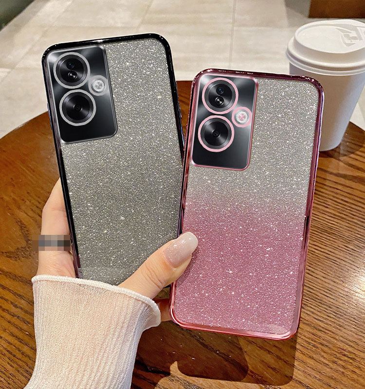 OPPO A79 5G 耐衝撃 ケース メッキ きらきら グリッター かわいい TPU ソフトケース グラデーション お洒落 シンプル オッポ A79 5G ストラップ穴 |  | 03