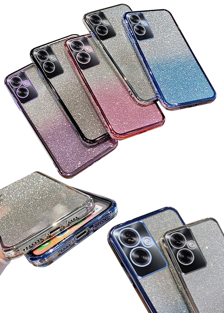 OPPO A79 5G 耐衝撃 ケース メッキ きらきら グリッター かわいい TPU ソフトケース グラデーション お洒落 シンプル オッポ A79 5G ストラップ穴 |  | 04
