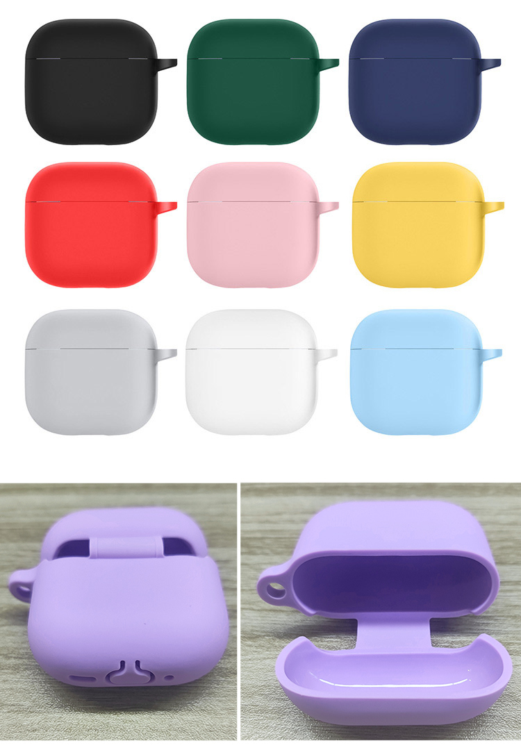 Apple AirPods4 本体➕専用カバー AirPods4 ケース AirPods 4 保護カバー カラビナ付き プラスチック