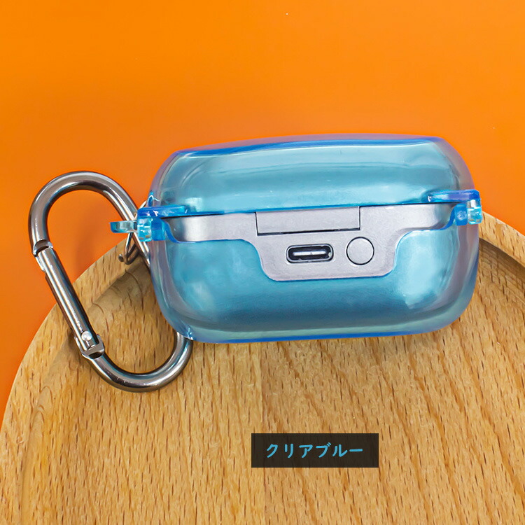 AVIOT TE-V1R クリアケース 透明 TPU シンプル カラビナ付き 保護