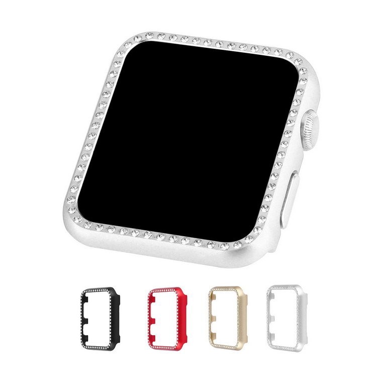 Apple Watch SE Series 6/5/4 ケース/カバー ラインストーン きらきら アルミカバー アップルウォッチ SE シリーズ6/5/4 44mm/40mm｜keitaicase