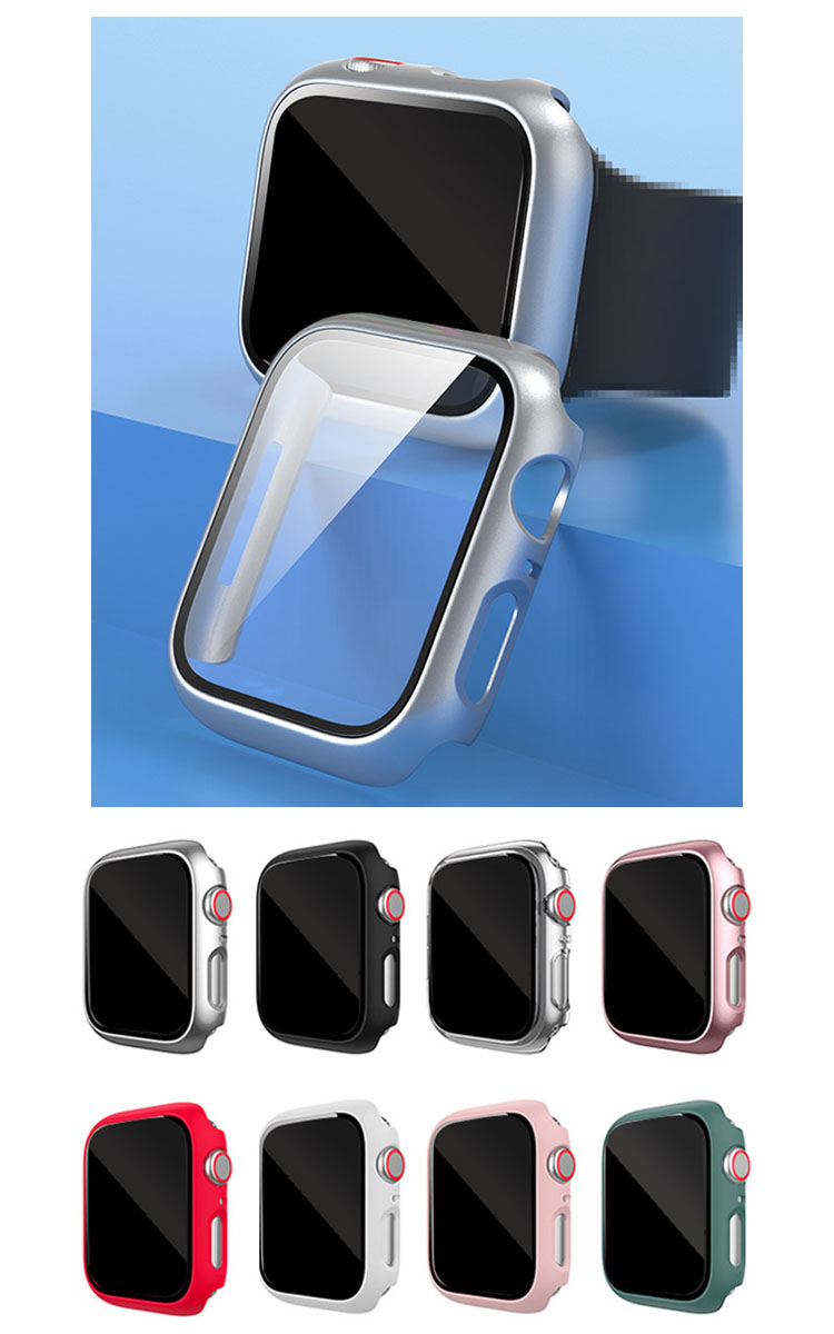 Apple Watch Series 9/8/7 ケース ガラスフィルム ケース カバー 全面保護 液晶保護カバー アップルウォッチ シリーズ9/8/7 41mm/45mm ハードケース｜keitaicase｜03
