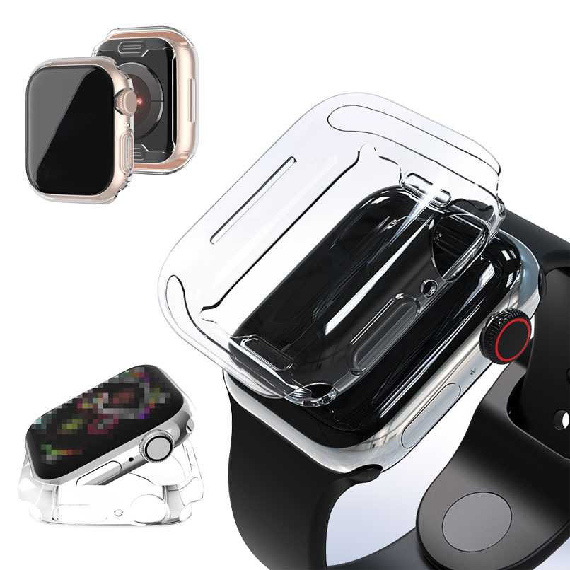 Apple Watch Series 9/8/7 ケース/カバー 41mm/45mm TPU 透明 アップルウォッチ シリーズ9/8/7 ソフトカバー｜keitaicase