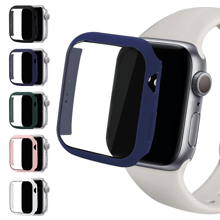 Apple Watch Series 9/8/7 ケース ガラスフィルム ケース カバー 全面保護 液晶保護カバー アップルウォッチ シリーズ9/8/7 41mm/45mm ハードケース｜keitaicase