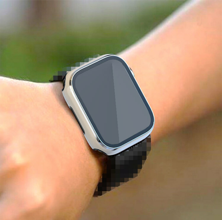 Apple Watch Series 9/8/7/Ultra 2/1 ケース カバー メッキ 強化ガラス（ガラスフィルム）付き 全面保護 液晶保護ケース アップルウォッチ｜keitaicase｜06