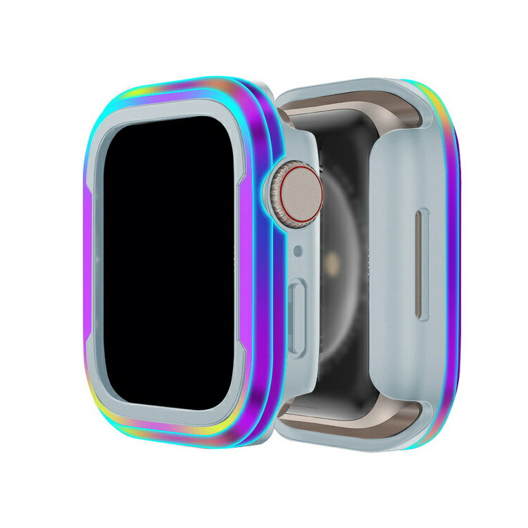 Apple Watch Series 9/8/7/Ultra 2/1 ケース 耐衝撃 カバー TPU＆アルミバンパー 41mm/45mm/49mm かっこいい アップルウォッチ シリーズ9/8/7/ウルトラ2/1 | ブランド登録なし | 01