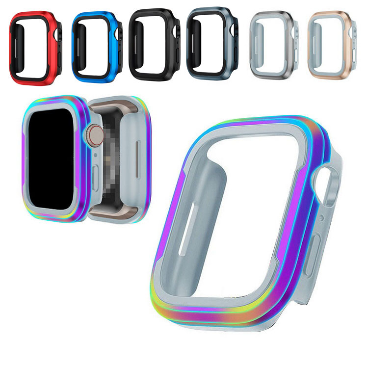 Apple Watch Series 9/8/7/Ultra 2/1 ケース 耐衝撃 カバー TPU＆アルミバンパー 41mm/45mm/49mm かっこいい アップルウォッチ シリーズ9/8/7/ウルトラ2/1 | ブランド登録なし
