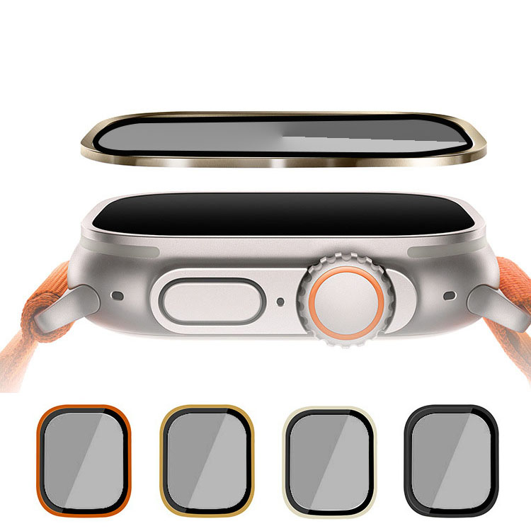 Apple Watch Ultra 2/1 �t���ی�t�B���� �`�����h�~ �S�ʕی� �����K���X �A���~ ���h�~ 49mm ���������� �A�b�v���E�H�b�` �E���g�� �t�B�������