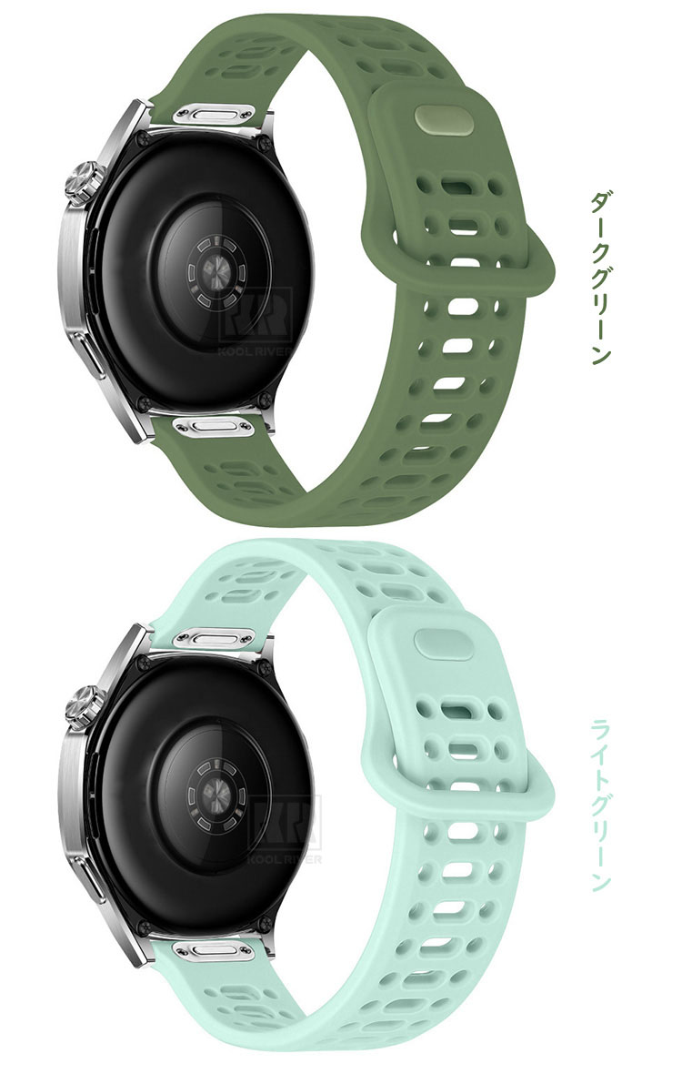 Amazfit バンド ベルト 通気 シリコン バンド幅 20mm 22mm Active