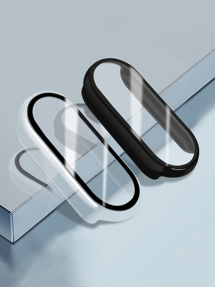 Xiaomi Smart Band 8 ケース カバー 強化ガラス ガラスフィルム 付き シャオミ スマート バンド8 全面保護 液晶保護ケース 単色/クリア フィルム一体｜keitaicase｜02
