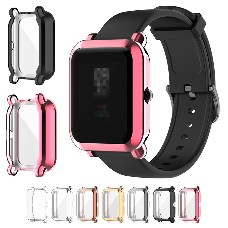 Amazfit Bip S �N���A�P�[�X/�J�o�[ �ی�P�[�X �J�o�[ �\�t�g���b�L TPU �v���e�N�^�[�J�o�[ �ϏՌ� �\�t�g�P�[�X