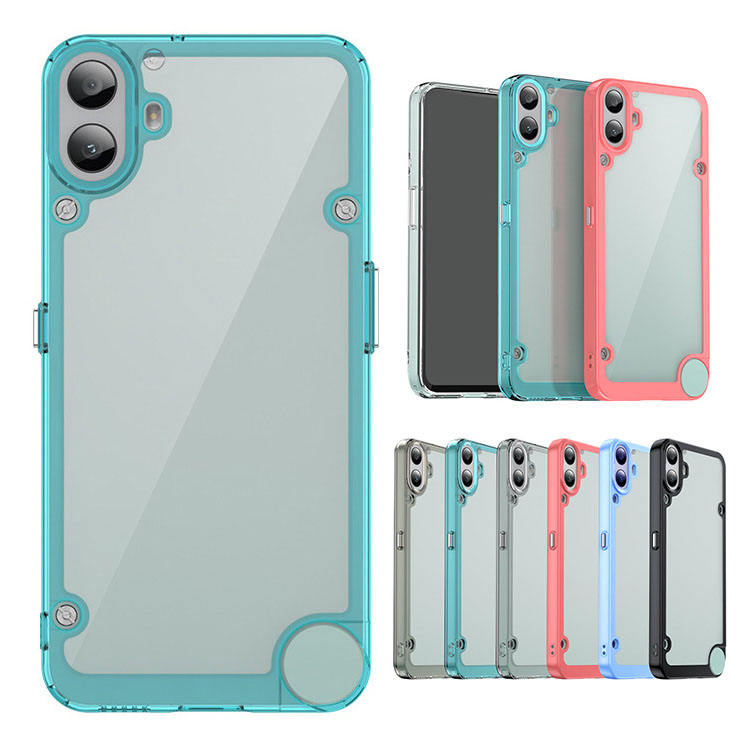 CMF Phone 1 �N���A�P�[�X ���� �J�o�[ �ϏՌ� �P�[�X/�J�o�[ TPU + �v���X�`�b�N �X�g���b�v�� Nothing �i�b�V���O CMF Phone 1 �������� �������