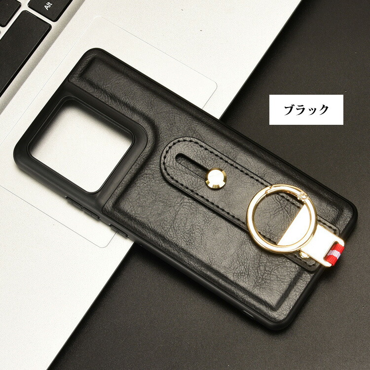 Motorola Edge 50 Pro / 50S Pro ケース 耐衝撃 カバー PUレザー+プラスチック 持ち手 ベルト 落下防止ベルト リング付き スマホベルト 片手操作 取っ手 |  | 04