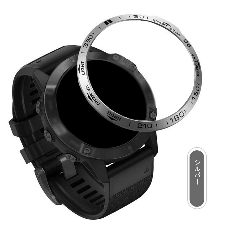 Garmin fenix7 fenix7S fenix7X ベゼルリング 保護カバー ベゼルフレーム ステンレス 取付簡単 粘着式 ガーミン ウォッチ スマートウォッチカバー | ブランド登録なし | 03