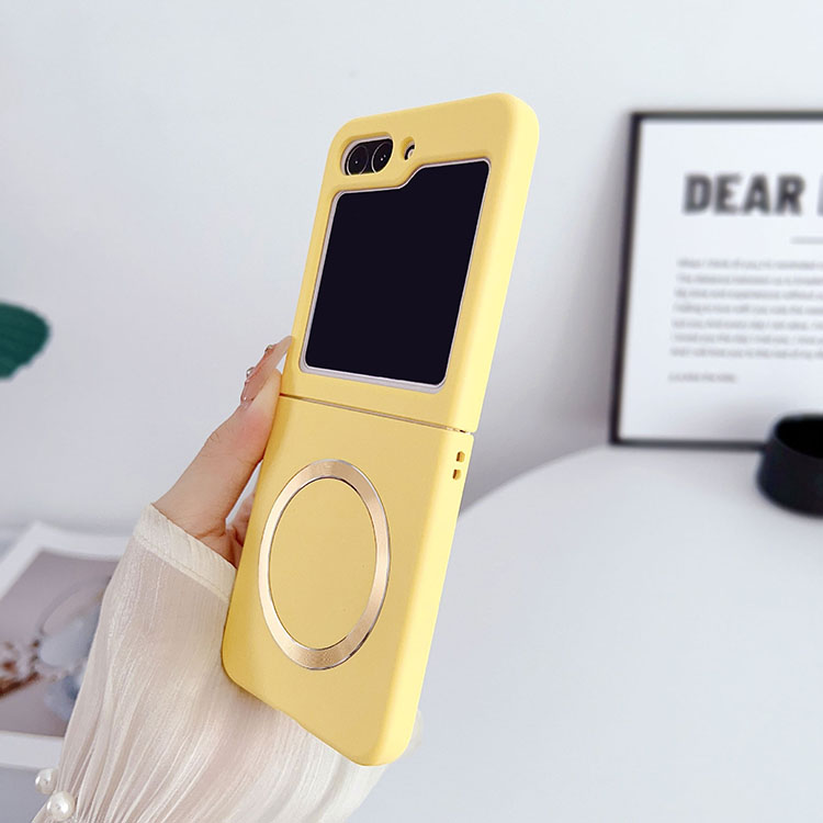Galaxy Z Flip5 ケース カバー 折りたたみ型 ストラップホール付き Qi 