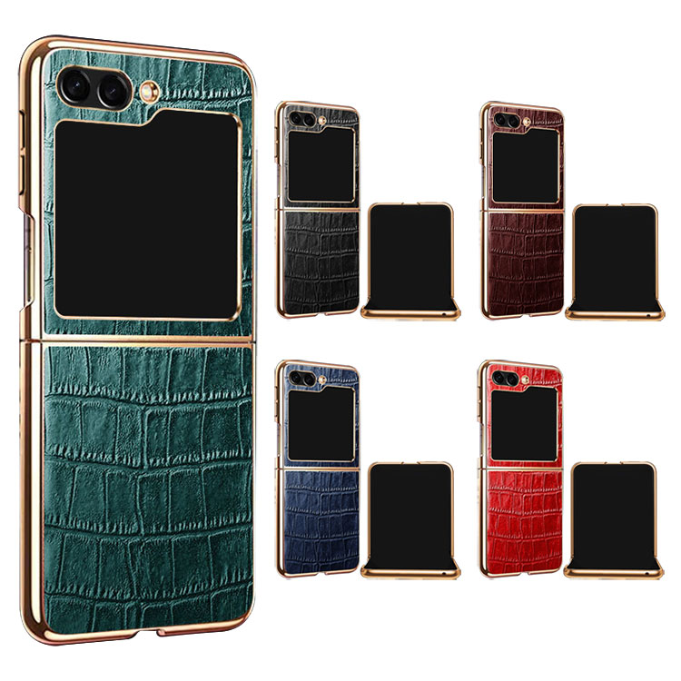 Galaxy Z Flip5 �P�[�X / �J�o�[ �N���R�_�C���� �܂肽���݌^ ���U�[�� �P�[�X �M�����N�V�[Z �t���b�v5 �A���h���C�h �������� �������