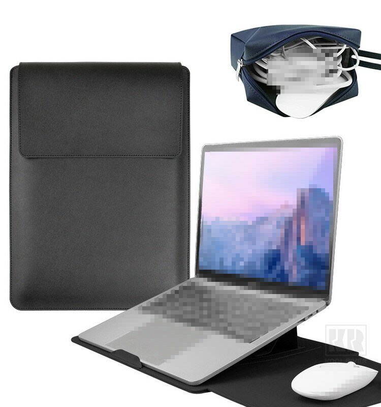MacBook Neo対応 ケース 13インチ カバー 電源収納ポーチ付き PUレザー