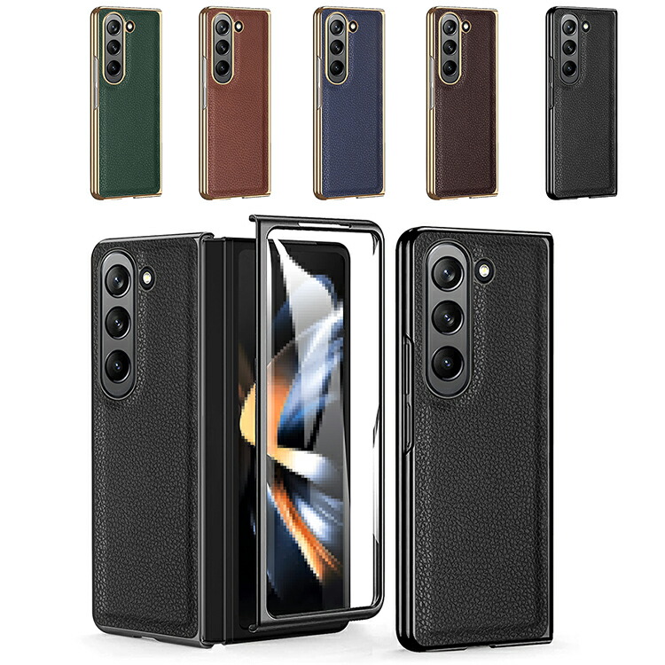 Galaxy Z Fold6 �P�[�X �ϏՌ� �J�o�[ �܂肽���݌^ PU���U�[ ���b�L ��ʕی십���K���X��̌^ �V���v�� Samsung �T���X�� �M�����N�V�[ Z �t�H�[���h6