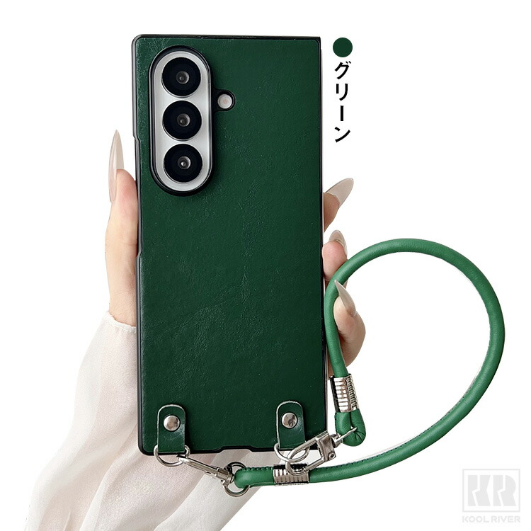 Galaxy Z Fold7 ケース カバー 折りたたみ型 PUレザー 背面ケース