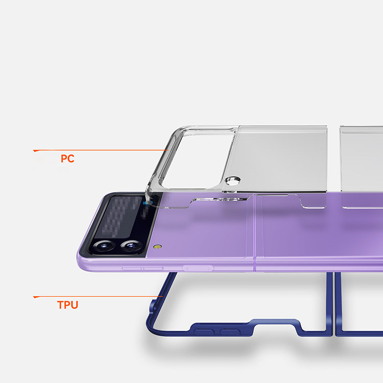 Galaxy Z Flip3 5G SCG12 SC-54B ケース/カバー クリアケース 折りたたみ型 透明 クリア ギャラクシーZ フリップ3 5G プラスチック ハードケース｜keitaicase｜05