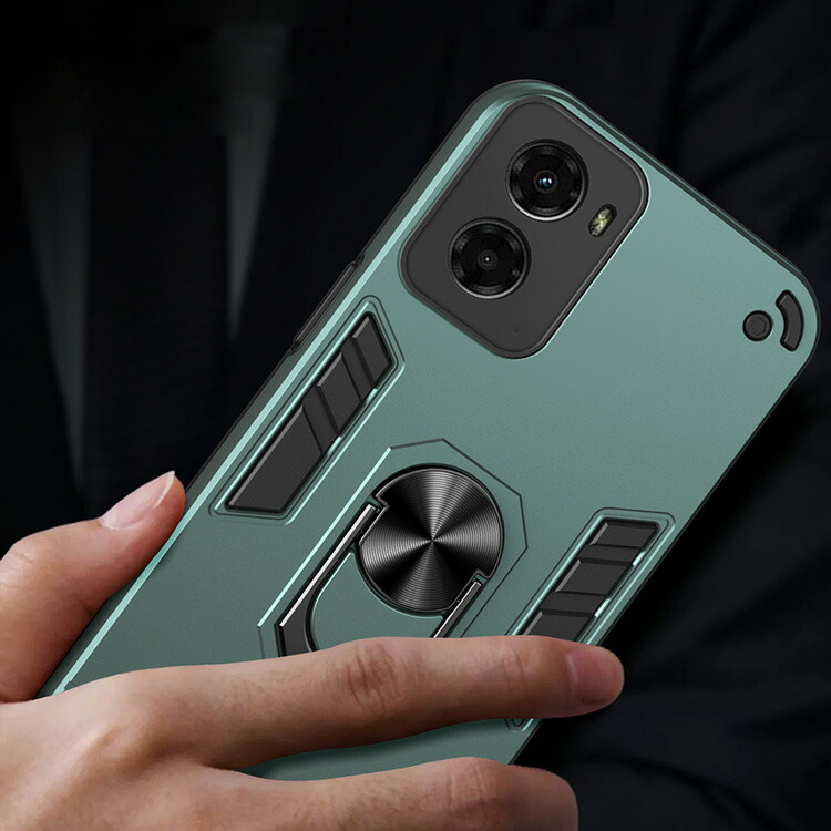 moto g05 ケース 耐衝撃 カバー TPU + プラスチック 一体型リング付き