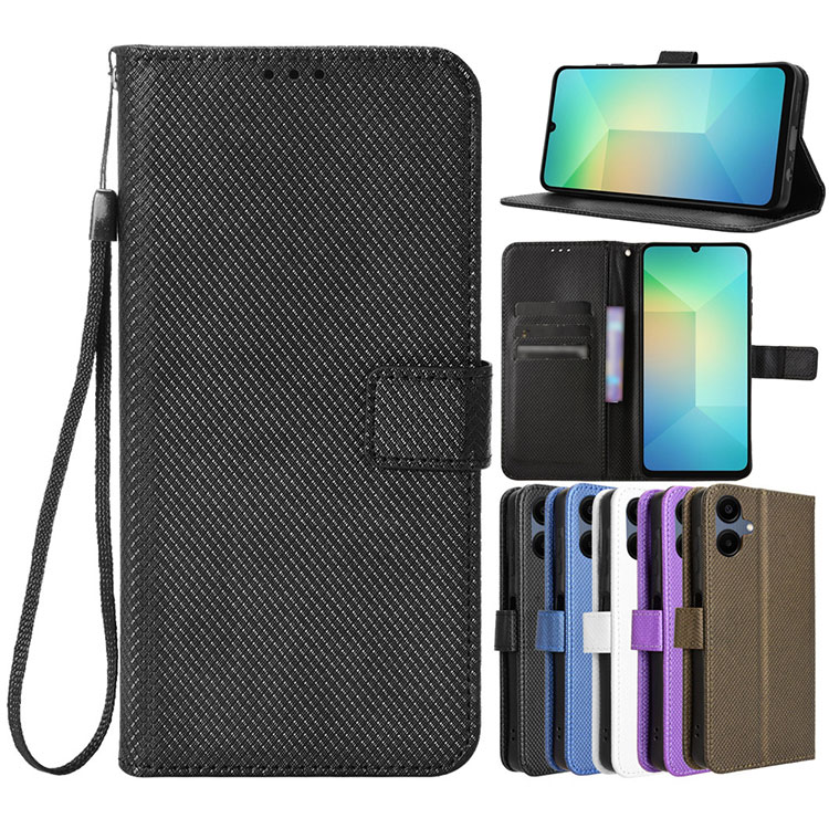 Galaxy A06 4G �P�[�X �蒠�^ �J�o�[ �蒠�^PU���U�[�P�[�X �X�g���b�v�t�� �X�^���h�@�\ �J�[�h���[ PU���U�[ �ی�P�[�X Samsung �T���X�� �M�����N�V�[
