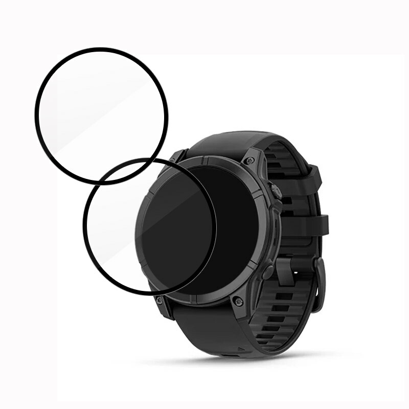 fenix E  �K���X�t�B����  47mm �t���ی�t�B���� 2������ �S�ʕی� PMMA�f�� ���h�~ Garmin �K�[�~�� �t�F�j�b�N�XE  2���Z�b�g ���˖h�~