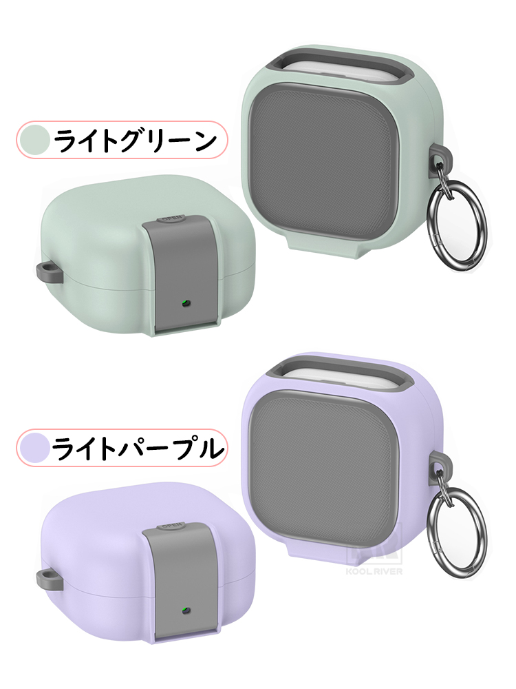Galaxy Buds4 ケース Buds 4 Pro カバー カラビナ付き シンプル 保護