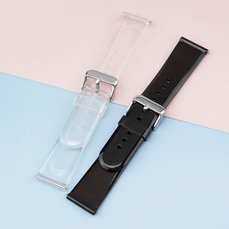 Fossil Gen 6 Wellness Edition クリア バンド ベルト 6世代 透明 TPU 
