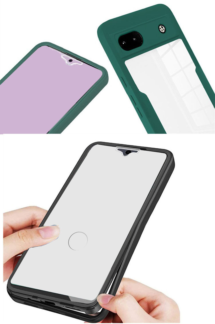 Google Pixel - pixel6a ほぼ新品フルカバーケース付き Pixel6a ケース かわいい フルカバー 耐衝撃 カバー クリア 透明