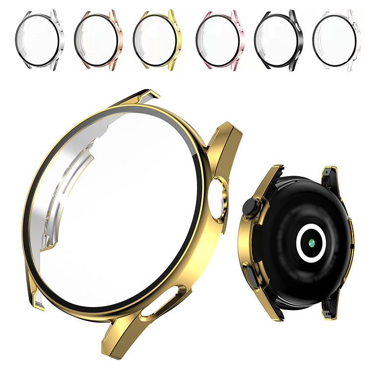 HUAWEI WATCH GT 3 �P�[�X 42mm/46mm �t���ی십���K���X�t�� �t���ی�J�o�[ �t�@�[�E�F�C�E�H�b�` ���b�L �n�[�h�P�[�X �ی�P�[�X �K���X�t�B�������