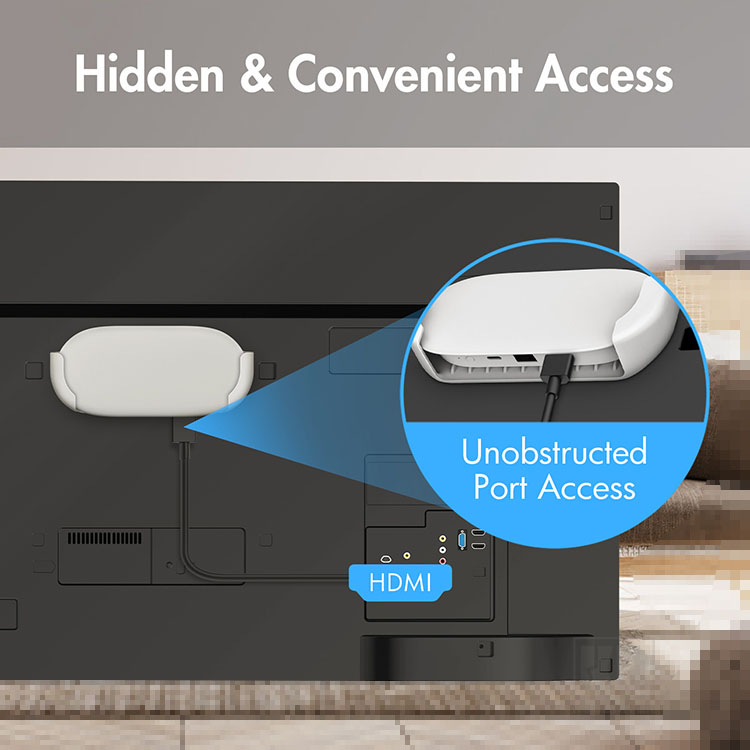 Google TV Streamer 4K マウント カバー プラスチック ホルダー 壁掛け