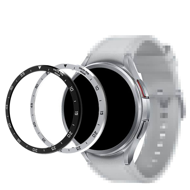 Galaxy Watch 6 Classic ベゼルリング 保護カバー ベゼルリングフレーム ステンレス 取付簡単 粘着式 ギャラクシーウォッチ6 クラシック 43/47mm｜keitaicase