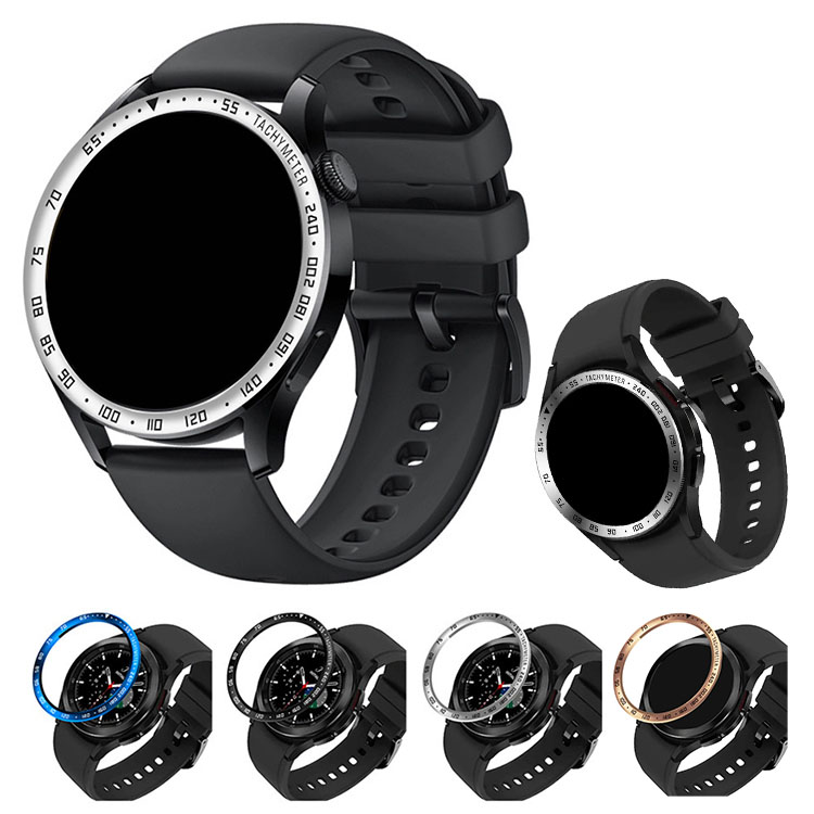 Galaxy Watch 6 Classic ベゼルリング 保護カバー ベゼルリングフレーム ステンレス 取付簡単 粘着式 ギャラクシーウォッチ6 クラシック 43/47mm｜keitaicase