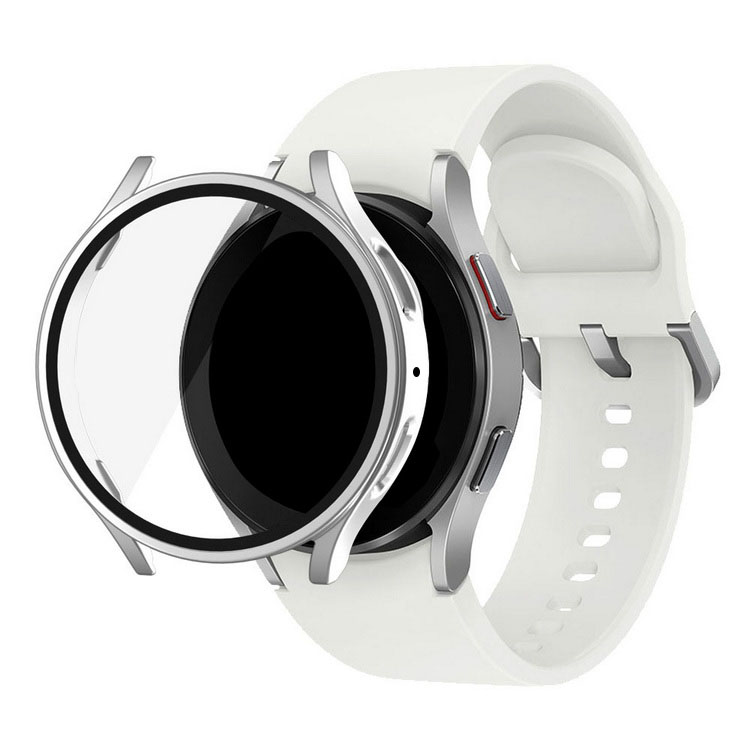 Galaxy Watch 5 ケース ギャラクシーウォッチ 5 40mm/44mm カバー 強化ガラス（ガラスフィルム）付き 全面保護 液晶保護ケース フィルム一体 メッキ｜keitaicase｜02