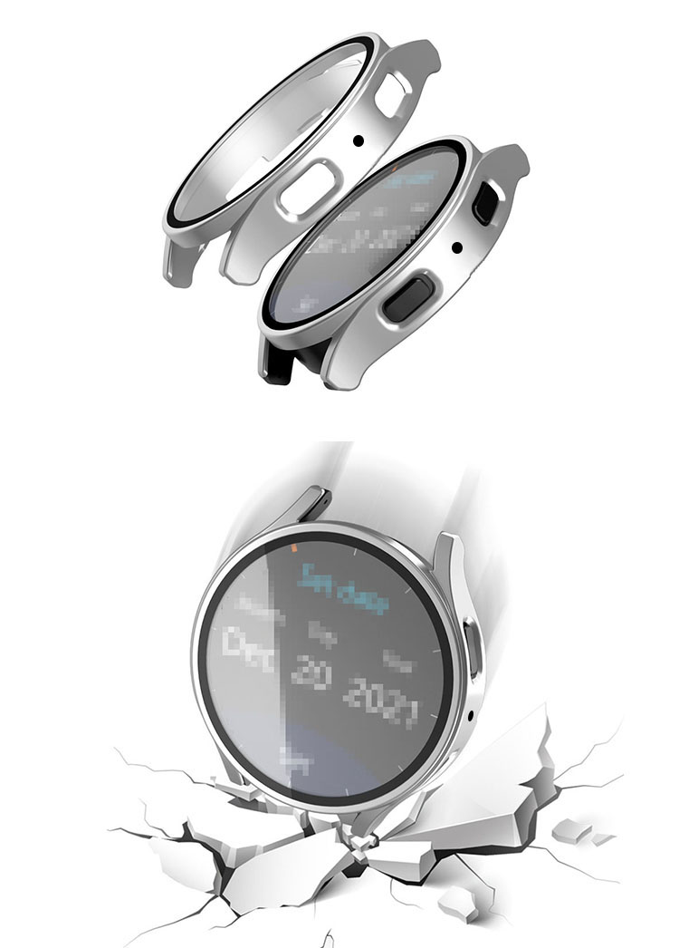 Galaxy Watch 5 ケース ギャラクシーウォッチ 5 40mm/44mm カバー 強化ガラス（ガラスフィルム）付き 全面保護 液晶保護ケース フィルム一体 メッキ｜keitaicase｜08